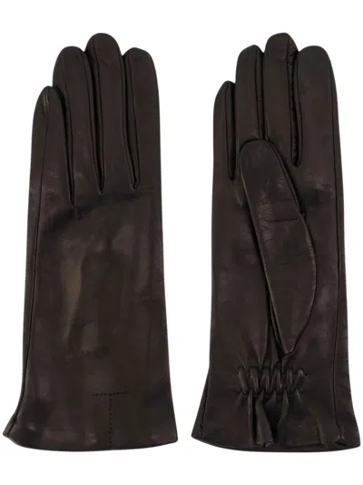 Totême Toteme Leather Gloves In Black
