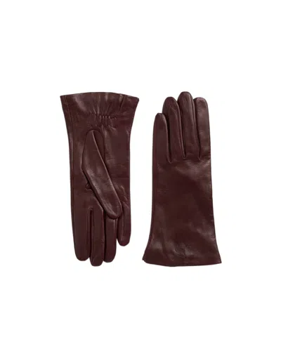 Totême Leather Gloves Bordeaux In Burgundy