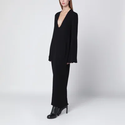 Totême Long Black Dress In Cady