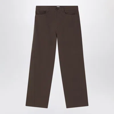 Totême Pepper-coloured Cotton Trousers In Green