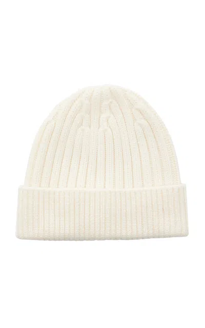 Totême Toteme Rib-knit Wool Beanie In White