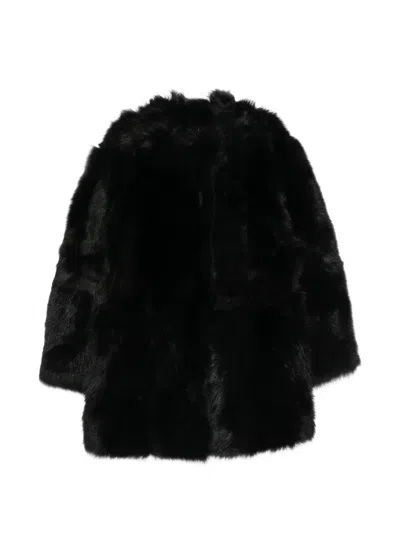 Totême Shearling Jacket In Black