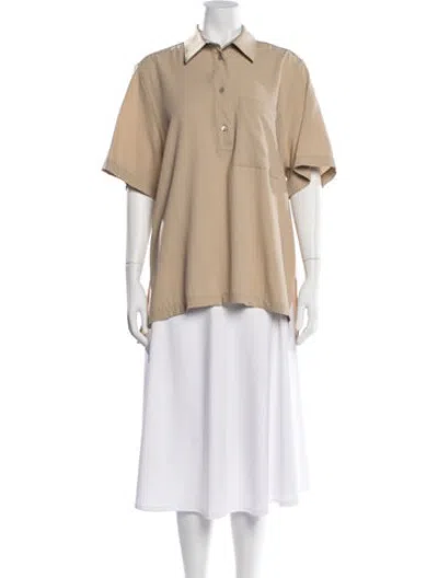 Pre-owned Totême Short Sleeve Polo W/ Tags In Neutrals