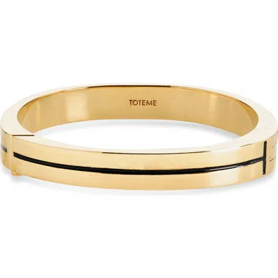Totême Toteme Signature Stripe Bangle Bracelet In Gold