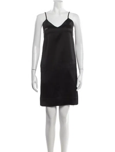 Pre-owned Totême V-neck Mini Dress In Black
