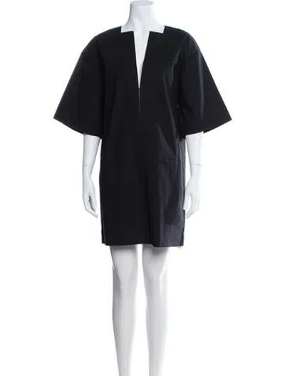 Pre-owned Totême V-neck Mini Dress In Black