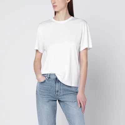 Totême White Organic Cotton-blend T-shirt