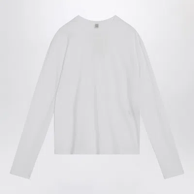 Totême White T-shirt In Organic Cotton Blend