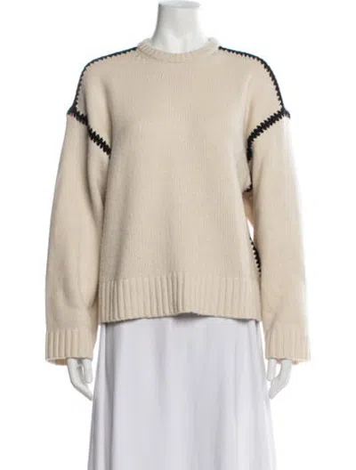 Pre-owned Totême Wool Crew Neck Sweater In Neutrals