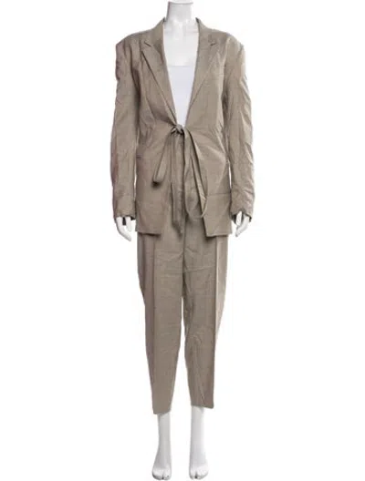 Pre-owned Totême Wool Wrap Blazer Wool Jacket In Neutrals