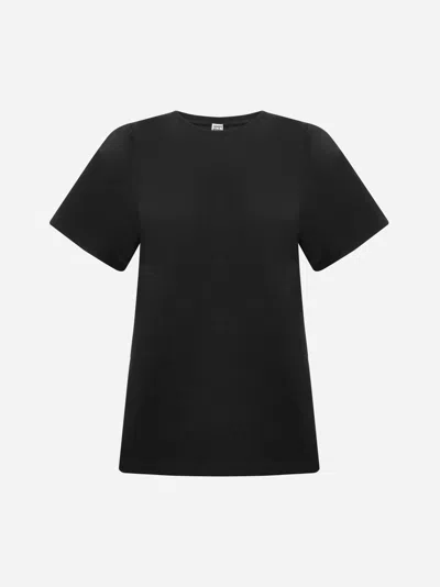 Totême Cotton T-shirt In Black