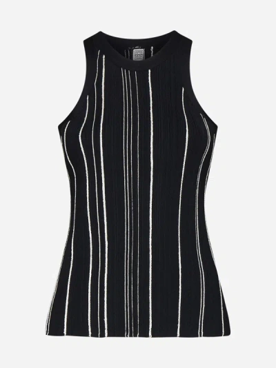 Totême Espera Ribbed Tank Top In Black