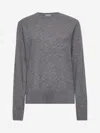 Totême Grey Cashmere Crewneck Sweater In グレー