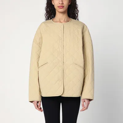 Totême Quilted Jacket In Desert Colour In Beige