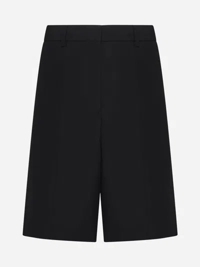 Totême Wool-blend Tailored Shorts In Black