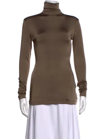 Pre-owned Tove Turtleneck Long Sleeve Top In Brown