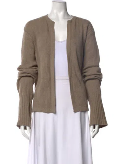 Pre-owned Tove Wool Open Front Sweater In Neutrals