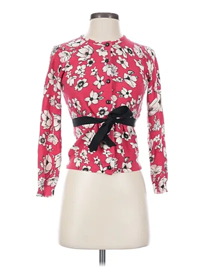 Pre-owned Tracy Reese Cardigan Sweater In Pink