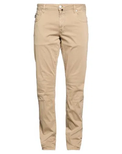 Tramarossa Man Jeans Khaki Size 40 Cotton, Polyester, Elastane In Nude