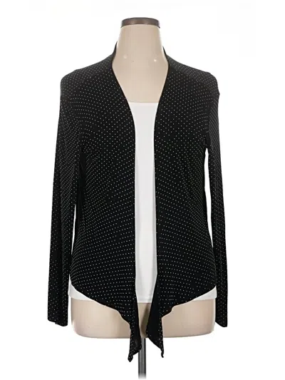 Pre-owned Travelers By Chico's Cardigan Sweater In Black