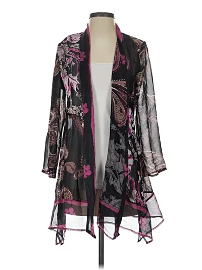 Pre-owned Travelers By Chico's Kimono In Purple