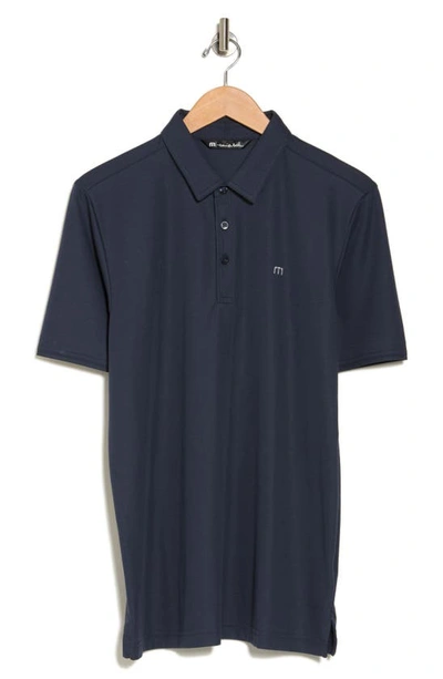 Travis Mathew Excursion Knit Polo In Blue Nights