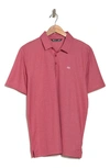 Travis Mathew Excursion Knit Polo In Heather Cardinal