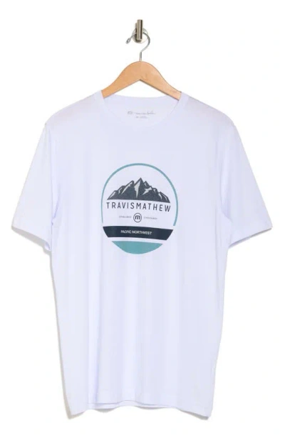 Travis Mathew Mountains Are Out Graphic T-shirt In White
