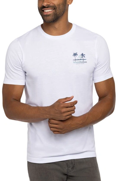 Travis Mathew Resort Life Graphic T-shirt In White
