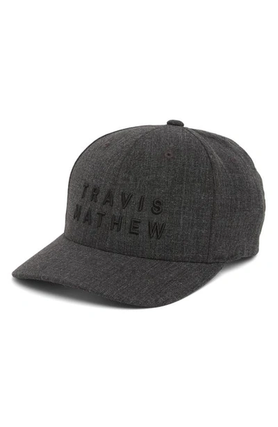 Travis Mathew Rockdale Snapback Baseball Cap In Heather Black