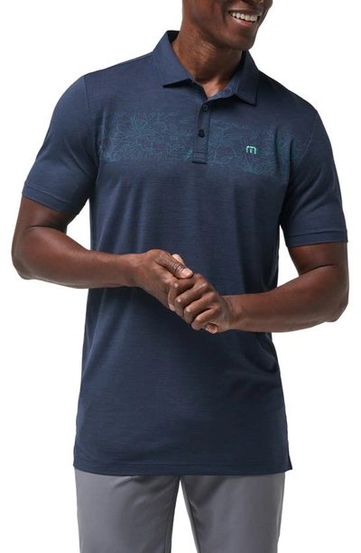 Travis Mathew Round It Up Polo In Total Eclipse