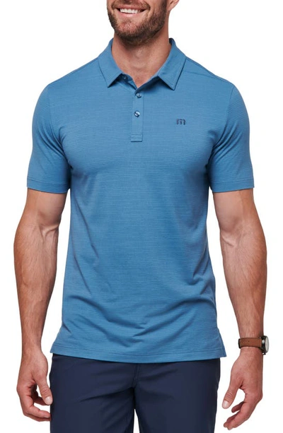 Travis Mathew The Heater Solid Short Sleeve Performance Polo In Stellar Blue