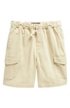 Treasure & Bond Kids' Cotton Cargo Shorts In Beige Khaki