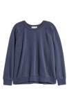 Treasure & Bond Shrunken Crewneck Sweatshirt In Navy Blazer