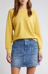 Treasure & Bond Shrunken Terry Sweatshirt In Olive Sauterne