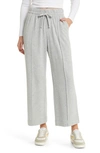 Treasure & Bond Sporty Drawstring Crop Pants In Grey Heather