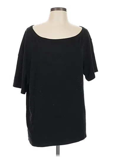 Pre-owned Trendy Queen Short Sleeve Top Black Off The Shoulder Neckline Tops