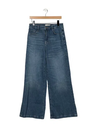 Pre-owned Triarchy High-rise Wide Leg Jeans In Blue
