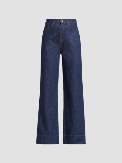 Triarchy Women's Ms. Onassis High-rise Wide-leg Jeans In Dark Indigo