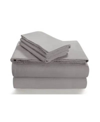Tribeca Living Flannel Extra Deep Pocket Sheet Sets In Silver Grey