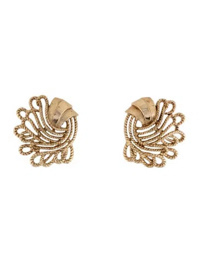 Pre-owned Trifari Clip-on Earrings In Multicolor