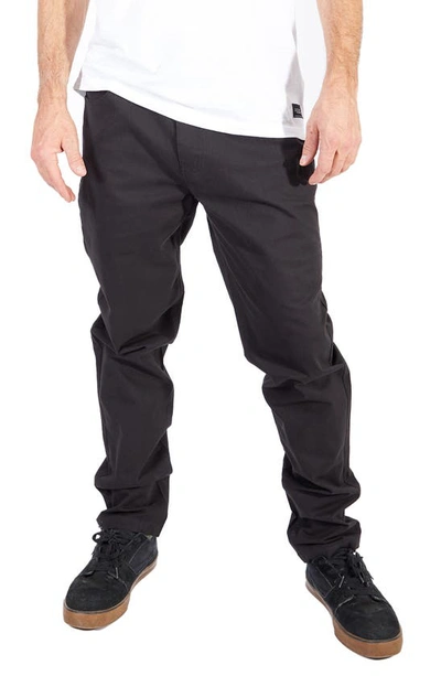 Triple Five Soul Skinny Fit Twill Pants In Black