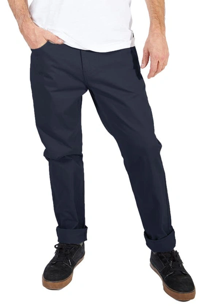 Triple Five Soul Skinny Fit Twill Pants In Navy