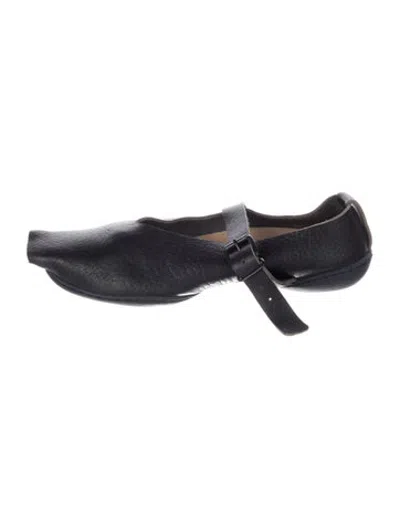 Pre-owned Trippen Leather Mary Jane Flats In Blue