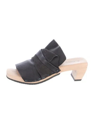 Pre-owned Trippen Leather Slides In Black