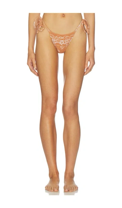 Tropic Of C X Revolve Praia Bikini Bottom In Camel Bandana