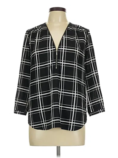 Pre-owned Trouve 3/4 Sleeve Blouse In Black