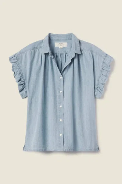 Trovata Marianne B Shirt In Chambray In Blue