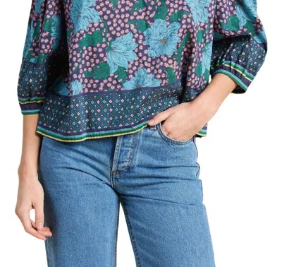 Trovata Women's Orly Blouse In Midnight Trellis In Multi