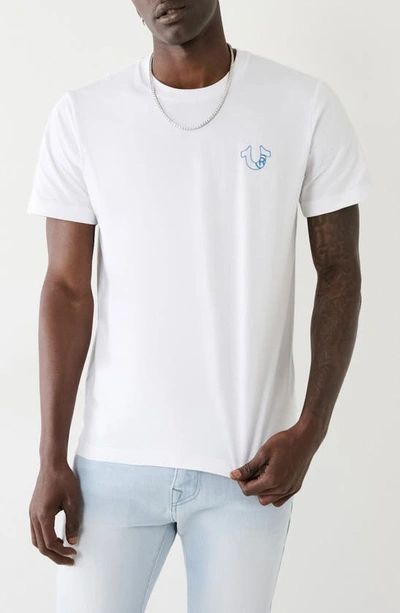 True Religion Brand Jeans Cotton Crew Graphic T-shirt In White
